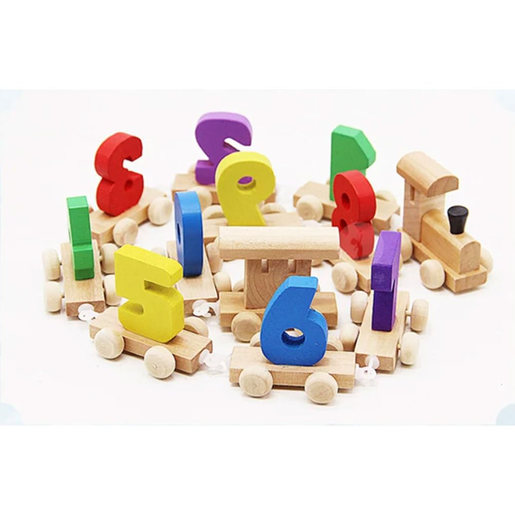 Giocattolo Montessori Trenino dei Numeri in Legno | Set di Blocchi del Treno Colorati da 1 a 9, Giocattolo Educativo per l'Apprendimento Precoce e la Motricità Fine