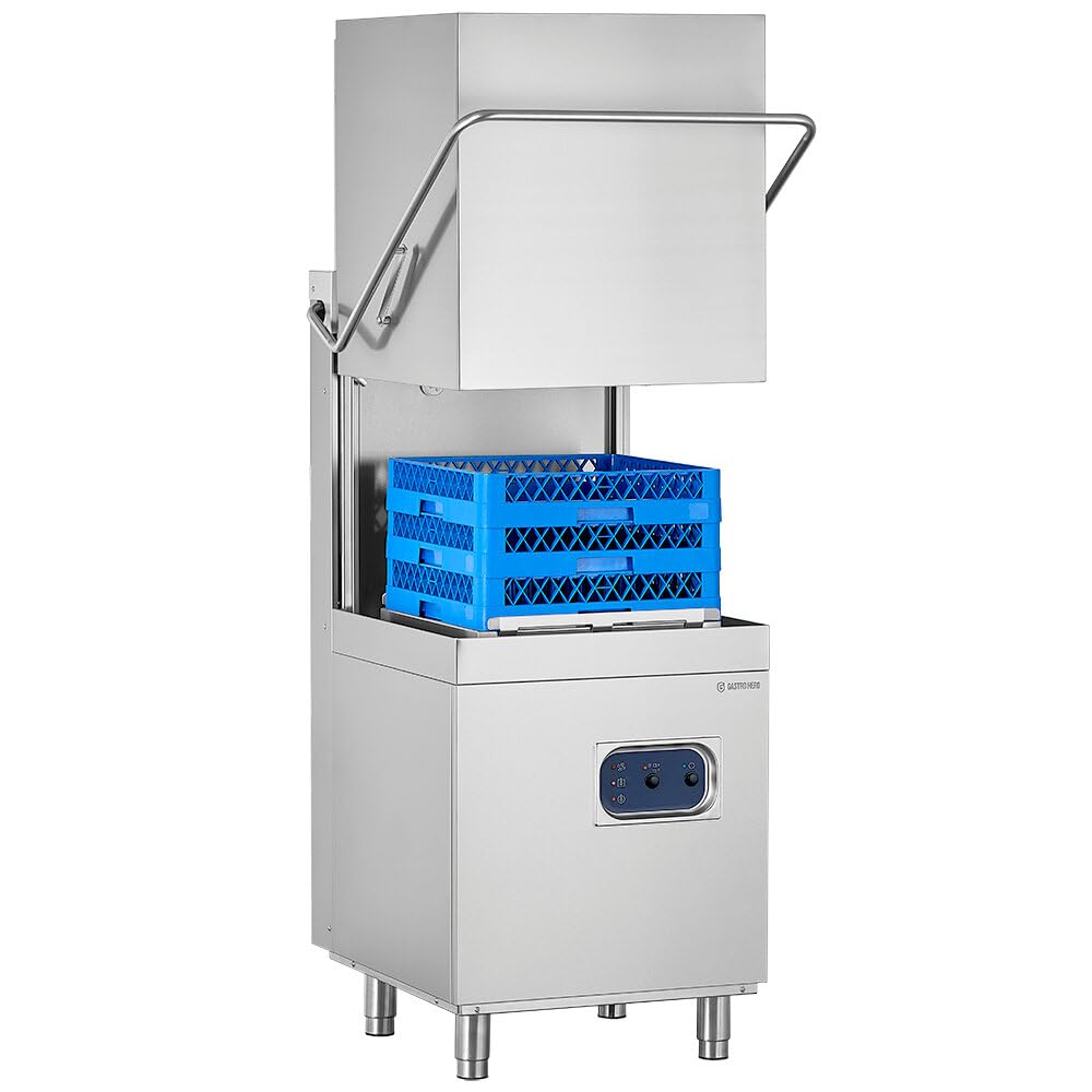 GastroHero Haubenspülmaschine ECO HSME54SL 400 V mit Reiniger- & Klarspüldosierer Ablaufpumpe 50x50 cm Gastro Spülmaschine