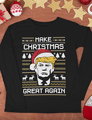 Tstars Make Christmas Great Again Sweatshirt Trump Ugly Xmas Sweater Style Long Sleeve4