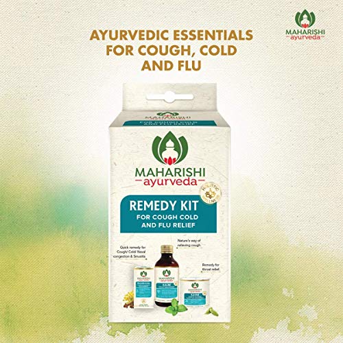 Image of Maharishi Ayurveda Ayurvedic Remedy Kit with Tulsi, Cinnamon, Pippali, Ginger, Cinnamon Oil, Ginger, Black pepper, and More,Kasni: 50 ml,Prandhara: 3ml,Kanth Sudha: 30 pastilles (Pack of 2)