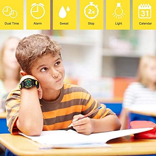 V2A Nova Pro Kids Watch for Boys Age 8β14 | 44mm Analog Digital Sports Watch | Alarm Stopwatch Backlight | TPU Strap | 30M Water Resistant | School & Birthday Gift | Gift for Boy 1