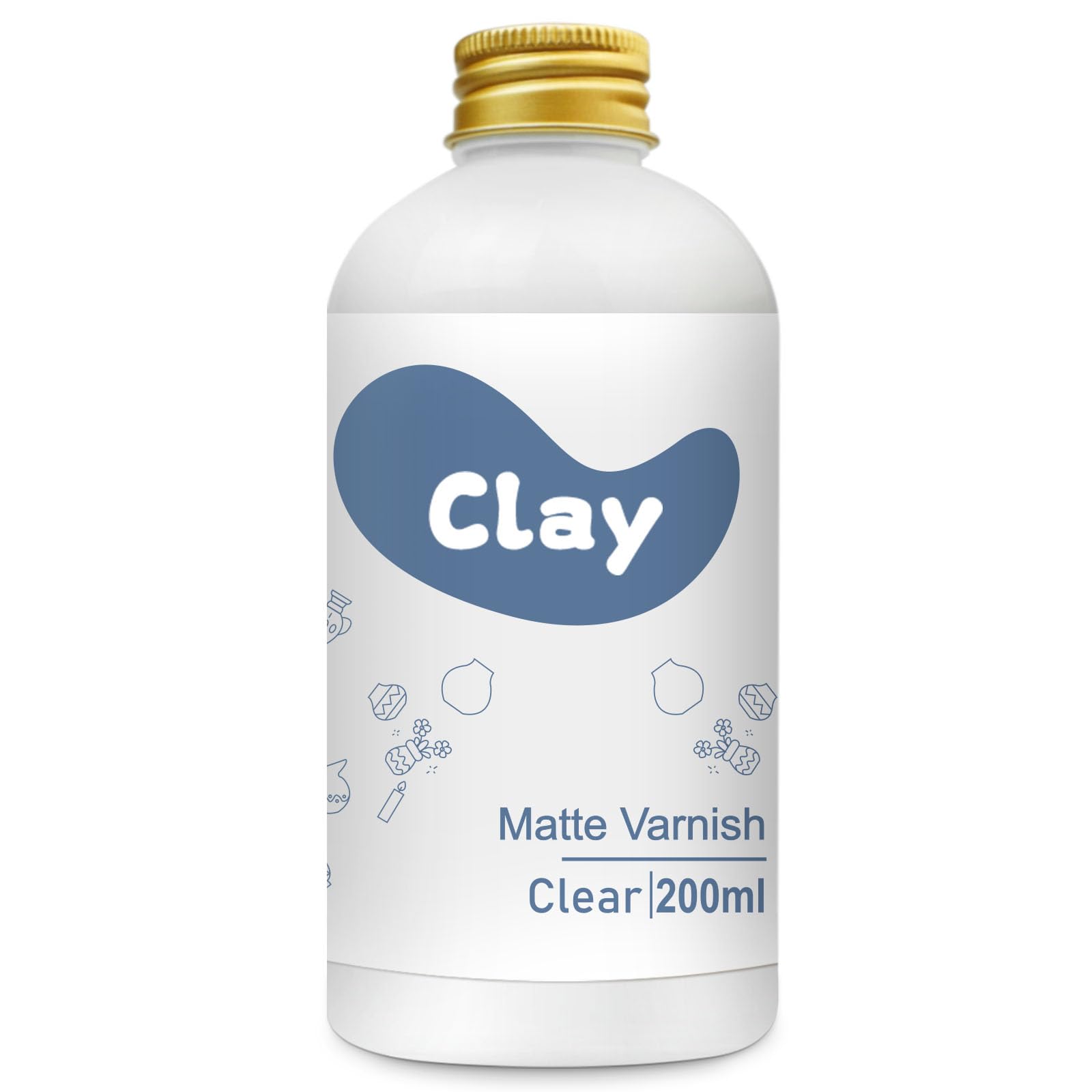 1Dfaul Transparent Air Dry Clay Glaze, 200Ml Matte Varnish For Air Drying Clay Pottery And Acrylic Paint, Colourless, Watertight, Scratch Resistant (Matte)