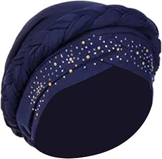 Lana Para Sombreros Tejer Elástico Sólido Cómodo Plano Señoras Sombrero Perla Flor Cabello Cap 45