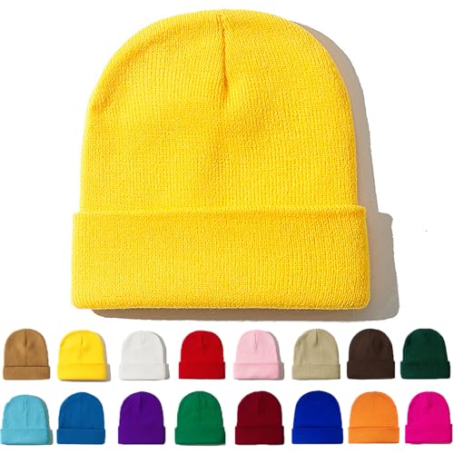 Image of ZOORON Beanie for Women Men Ski Watch Cap Cuffed Plain Skull Knit Hat Soft Fisherman Winter Hat