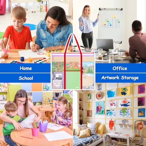 Image of ZKOO Bulletin Board Poster Storage, Extra-Large Storage Chart Art Portfolio Bag 30 x 25 Inchs, Bulletin Board Sheet Organization for Bulletin Boards, Scrapbooks, Keepsake and Poster (30 inch X 25 inch)
