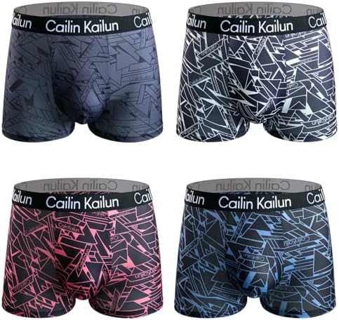 （07:30時点） [EZATING] ボクサーパンツ メンズ 下着 前閉じ 綿混 吸水速乾 通気 吸汗 ボクサーブリーフ ローライズ 4枚セット 5XL