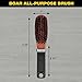 Conair All Purpose Boar Bristle hairbrush - Hair brush - Hairbrush for Men and Women - Brown