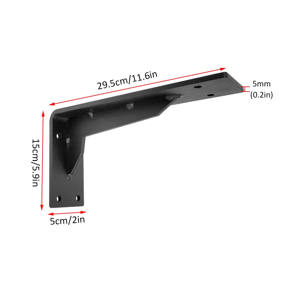 Soportes para estantes Triangulares de ángulo Recto de Hierro Resistente para Pared, Lavabo de Cocina, baño, Banco de Trabajo Industrial, Soportes para estantes de encimera de mármol, Carga máxima: