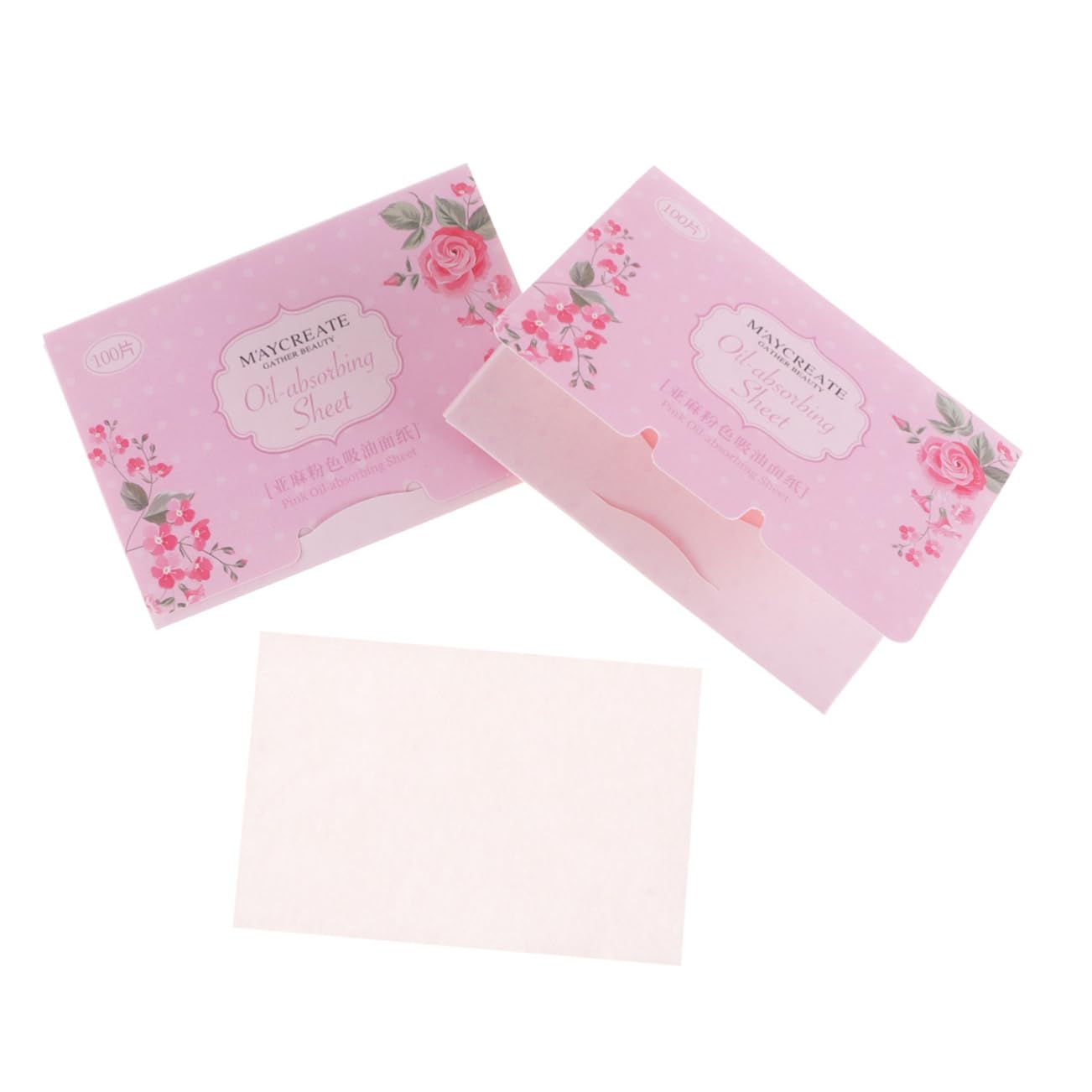 Beatifufu 100pcs Natural Fiber Oil Absorbing Sheets Face Oil Removal Paper for Oily Skin Double Sided Blotting Papers