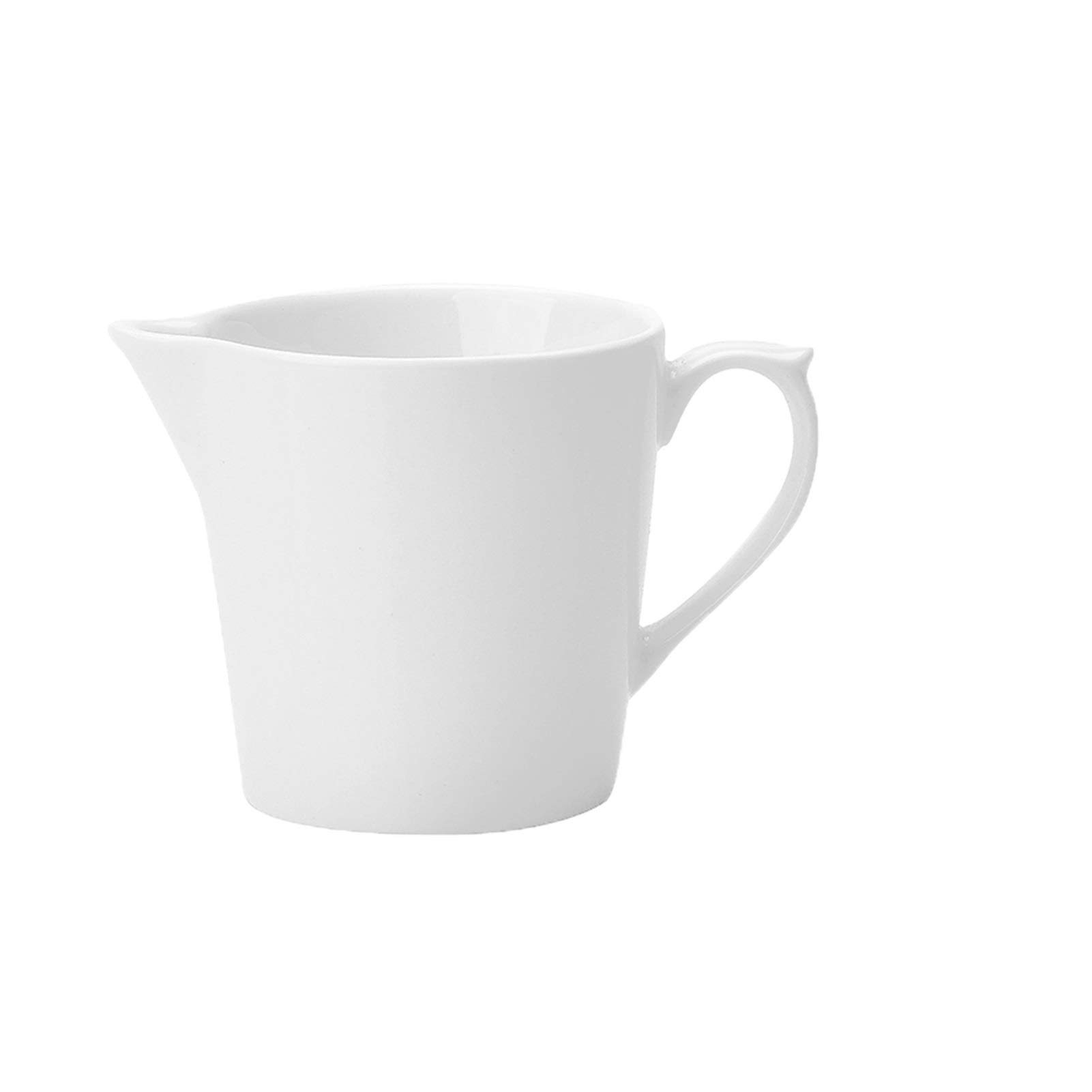 Mini pichet à crème Classique en céramique Blanche Pure avec poignée, pichet à Lait, pichet à café, Ensemble de crémier en Porcelaine, pichet à Sucre et à crème (Or Blanc) (Gris Blanc)
