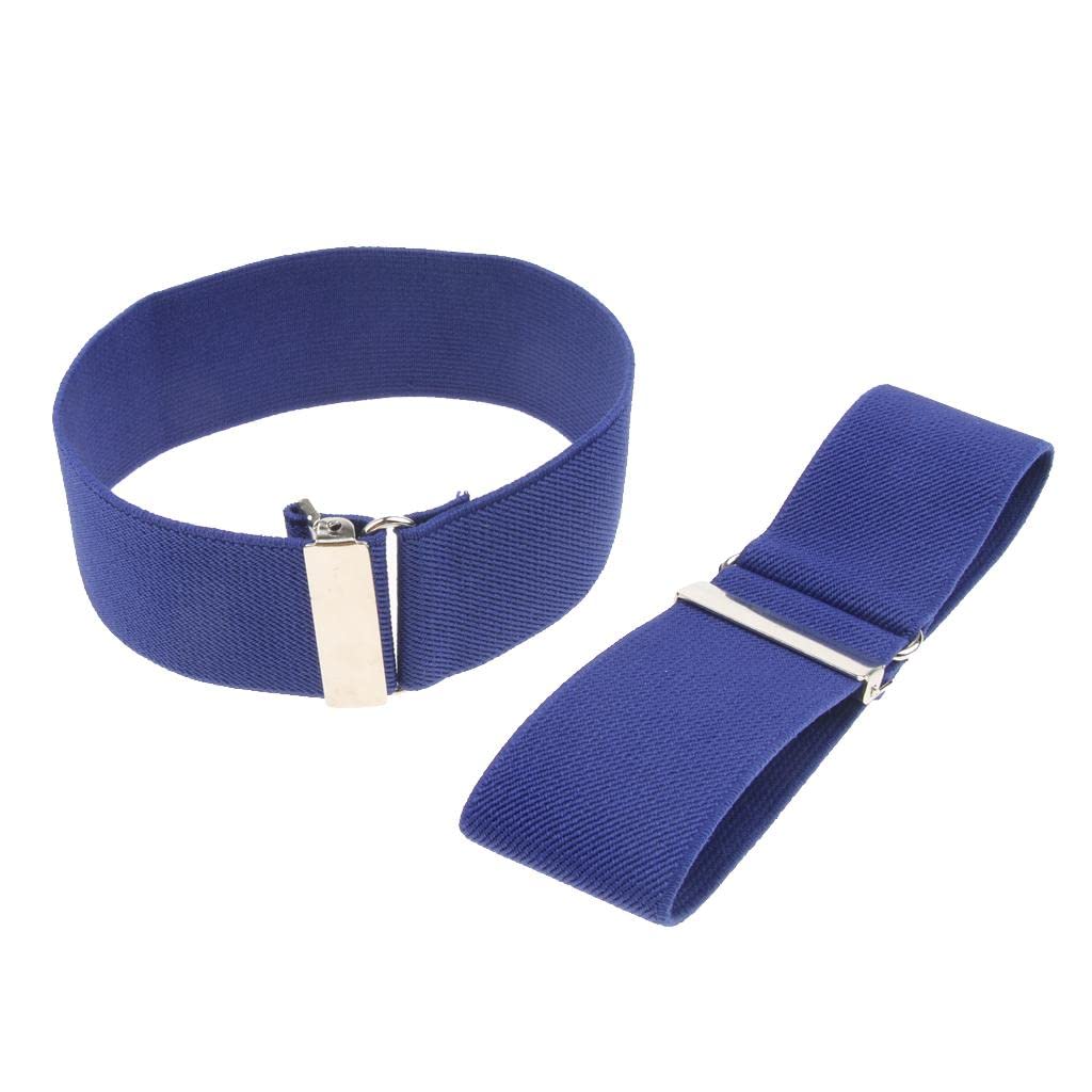 Adjustable Anti Slip Elastic Shirt Sleeves Holder Armband Arm Garter Band Blue | Mens Accessories | Other Mens Accessories-image-45