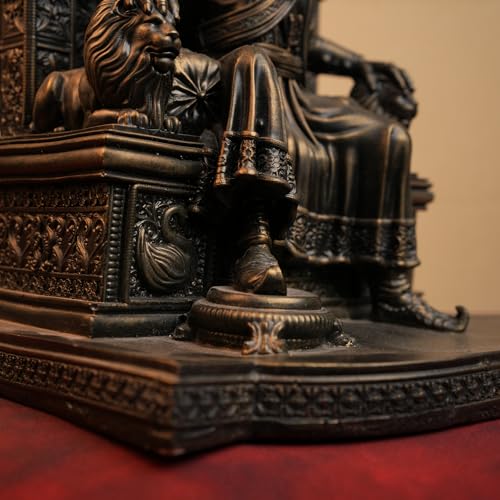 Image of Chhatrapati Shivaji Maharaj Idol 9 Inch | Antique Finish Resin Statue | Shivaji Maharaj Murti for Home Decor, Office, Gift