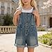 Denim Overall Shorts for Girls Fashion Summer Casual Adjustable Straps High Waist Bib Jeans Shortalls Rompers 3-16Years