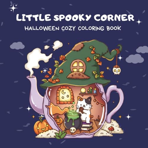 Halloween Coloring Book for Adults & Teens ? Spooky & Fun Designs for Stress Relief: 40 Creepy-Cute Pages of Witches, Ghosts, Ha