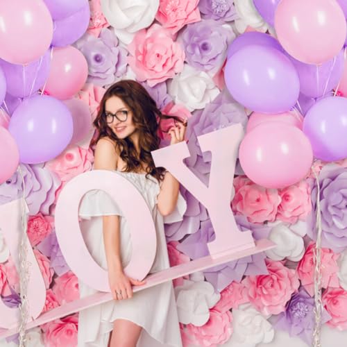 Image of 100pcs Pastel Purple Latex Balloons 12 inch | Lavender Light Purple Lilac, Easter Wedding Anniversary, Bridal Shower Bachelorette Birthday, Princess Party Decorations