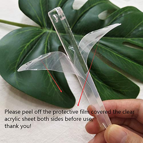 Transparent Gloss Acrylic Rectangle Sheet, Clear Acrylic Rectangular Place Card Material, Rectangle Crafting Mosaic & Wall Tiles (4" X 3.14") #TOP1