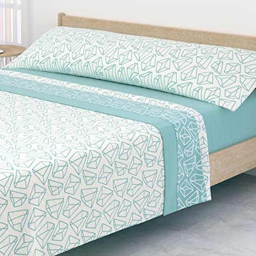 Victorio & Lucchino Juego de sábanas Coralina Invierno - Modelo Alina (Aqua, Cama 90cm)