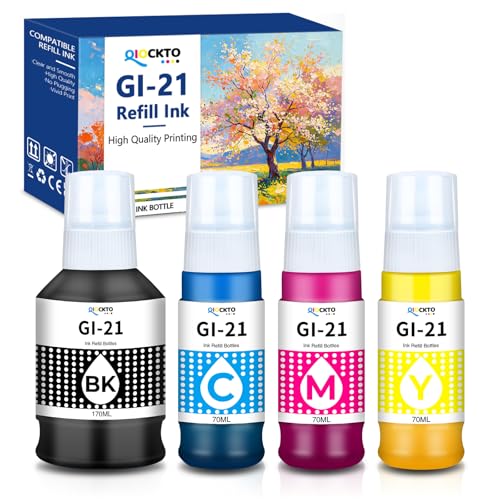G3270 G3290 GI-21 Ink Refill Bottles Compatible for Canon GI21 Ink Refills