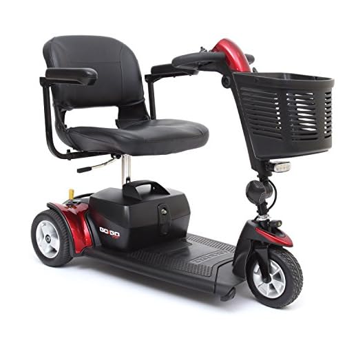 Pride Go-Go Sport 3 Wheel Mobility Scooter - Motorized Electric Medical Carts for Seniors, Handicapped, or Disabled Adults