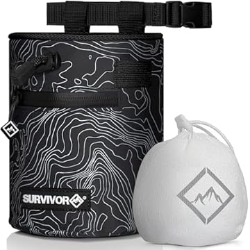 climbing chalk bag and chalk