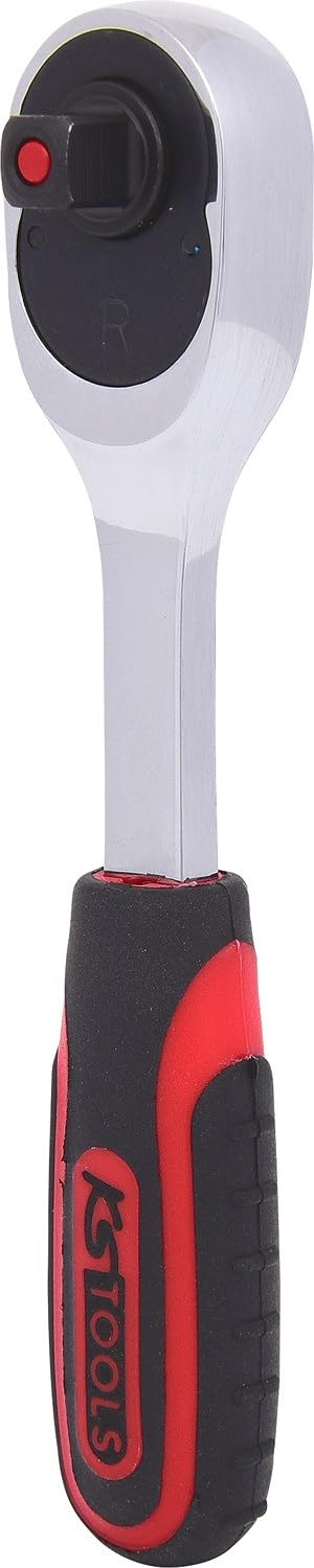 KS Tools 918.1510 - Mini carraca reversible Chrome, 72 dientes (longitud 110 mm, 1/4")