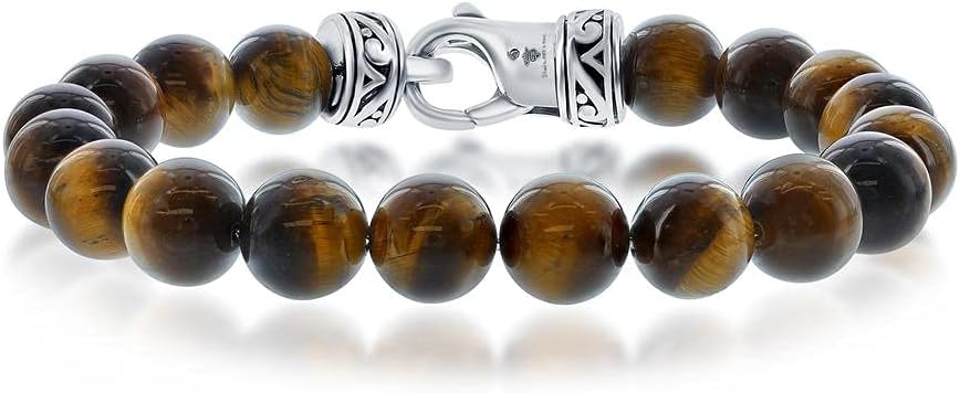Beaux Bijoux Black and Blue/Black and Gold/Black and Rose Gold Plated Stainless Steel 8.5’’ Men’s Link Solid Bracelet