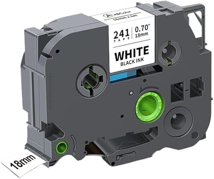 Label Tape TZe241 Compatible With Label Printer PT E550WBlack on White