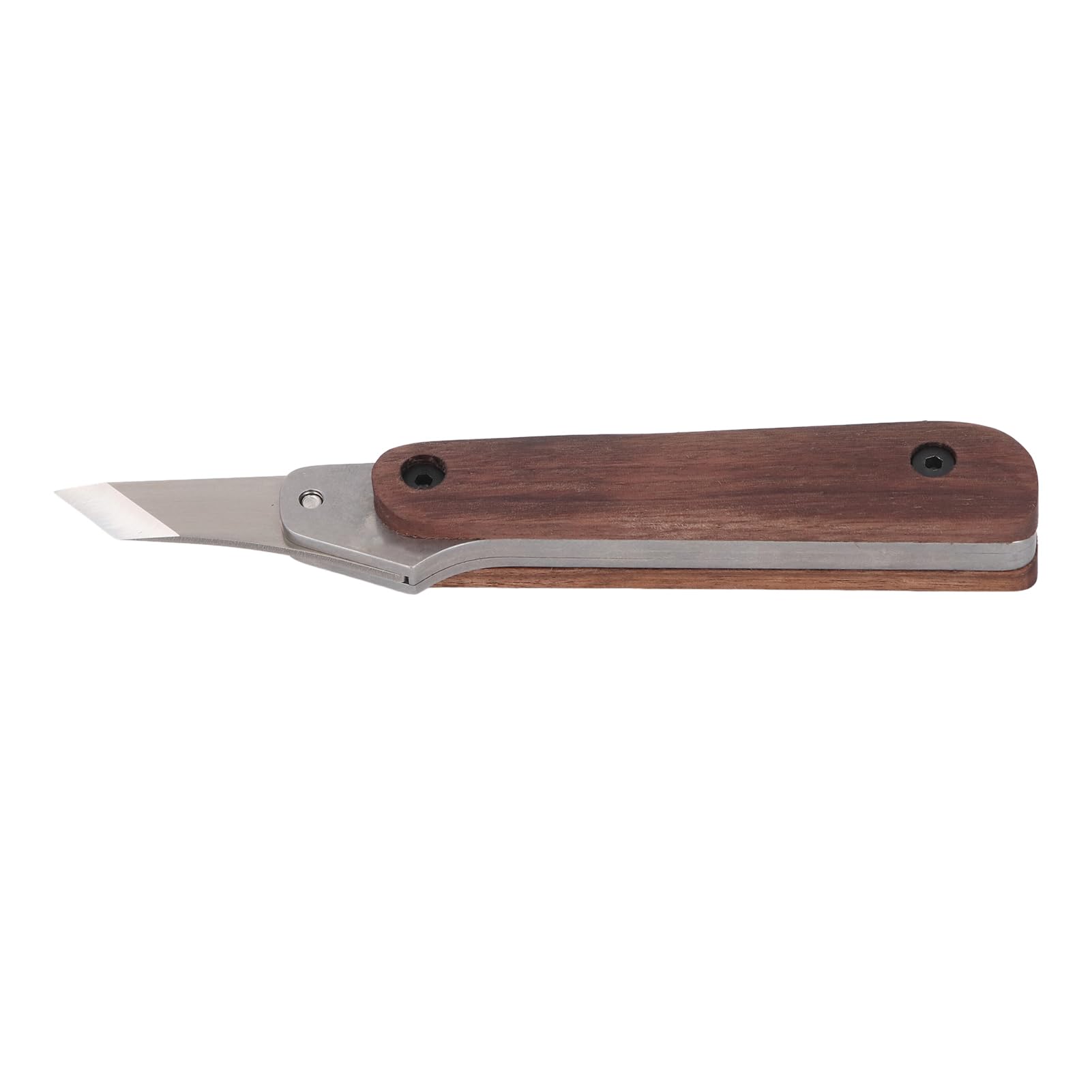 CHICIRIS Taglierina per Pelle Design Ergonomico Taglierina Artigianale in Pelle Resistente per Artigiani Manico in Legno in Acciaio Inossidabile 304
