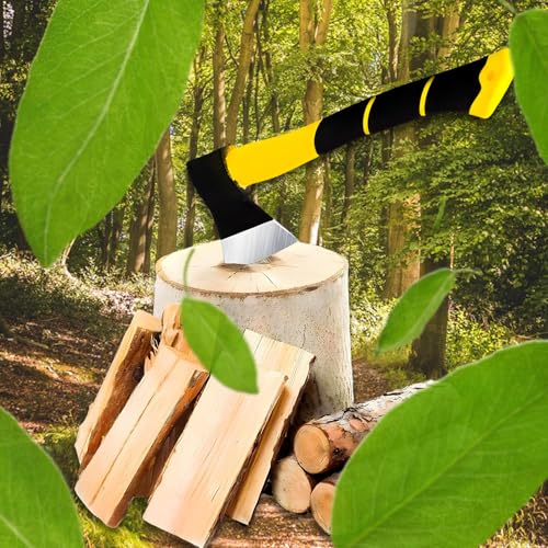 Image of Oblivion Axe Tool 537 gm - Gardening Tools Hatchet Axe, Fiberglass Body with Rubberized Handle, Wood Cutting Camping & Safety Kulhadi, Durable Pick Axe for Garden, Outdoor & Survival Use (Pack of 1)