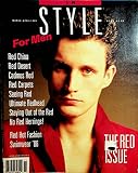 In Style Fashion For Men Magazine The Red Issue- Red China , Red Carpets ,Red Hot Swimwear March 1986