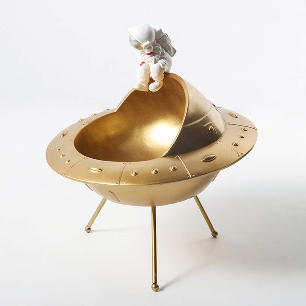 Dekoracje na biurko do wnętrz Figurki Astronauta Magazyn Resin Posągi Do Dekoracji Kosmonauta Rzeźba Desktop Przechowywania Talizmowa Stash Box Statua Przechowywanie Przechowywania Home Decor Dekoracj