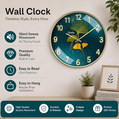 Image of Stylish Designer Modern Wall Clock for Living Room | Unique Wall Watch for Bedroom, Office, Kitchen and Hall | Elegant Decorative Clock for Home Decor, Luxury Wall Decoration Accessories | Movement | Unique Round Watch Wall Clock for Living Room, Office, Home Decor, Kitchen