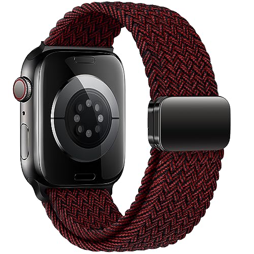 Image of Mazoft Braided Bands With Magnetic Clasp Compatible with Apple Watch Band 38mm 40mm 41mm 42mm 44mm 45mm 46mm 49mm;Nylon Sport Loop Strap for iWatch Ultra 3 & 2 Series 11 10 9 8 7 6 SE 5 4 3 Women Men