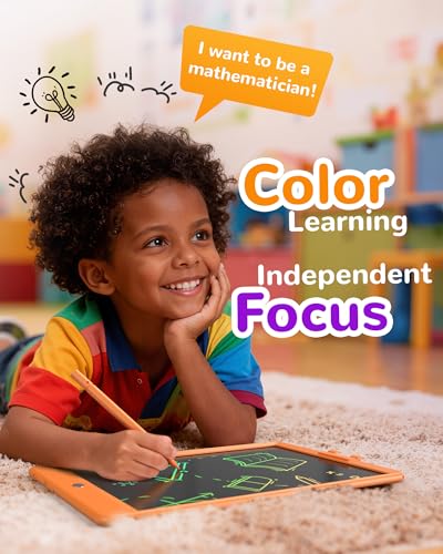 Image of KOKODI LCD Writing Tablet, 10 Inch Colorful Doodle Board Drawing Tablet, Erasable Reusable Electronic Drawing Pads, Educational and Learning Toy for 3-6 Years Old Boy and Girls