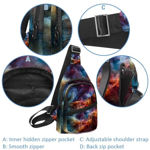 Mochila cruzada multicolor con diseño ergonómico de 30x18cm 2