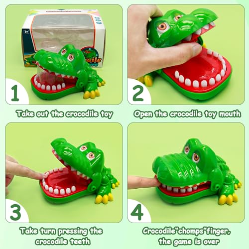 iShyan Crocodile Teeth Toys Game for Kids, Crocodile Biting Finger Dentist Games Funny Toys, 2020 Version Ages 4 and Up - Image 3