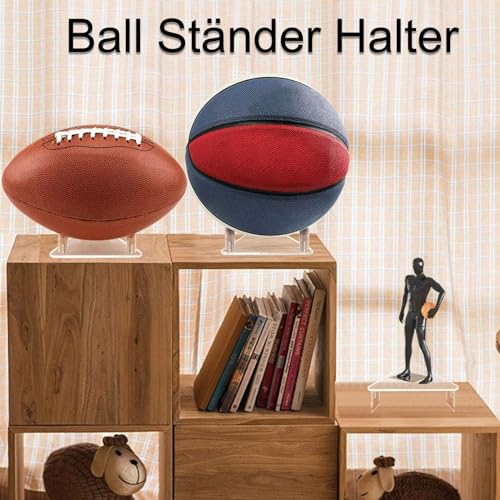 GVPOELR Ball Ständer,Fußball Ständerhalter,Acrylball Displayständer,Transparent Display Halter Ballständer, Acrylständer Ball Halter, für Fußball Basketball Volleyball Rugby Ball（1 Stücke）