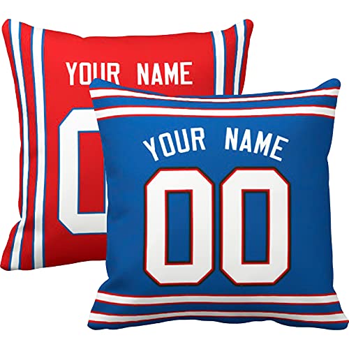 Image of ANTKING Throw Pillow 2 Pack with Custom Name and Number Personalized Gift for Men Women Boys