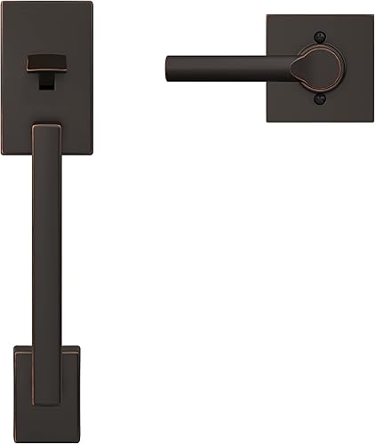 Miniatura 2 de SCHLAGE FE285 CEN 716 BRW COL 16-080 10-027 134 Juego de manillas de entrada delantera interior, borde Collins, bronce envejecido