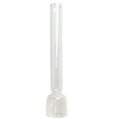 TIBELEC Verre Kosmos pour lampe a pétrole, verre clair translucide haut. 260mm, diam. 53mm