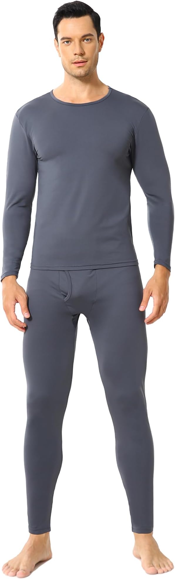 ViCherub Thermal Underwear for Men Fleece Lined Long Johns Thermals Set Base Layer for Cold Weather Top and Bottom