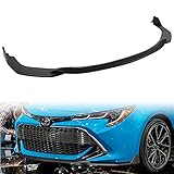 Q1-TECH, Front Bumper Lip fit for Compatible with 2019-2022 Toyota Corolla Hatchback/5-Door, Front Bumper Lip Spoiler Air Chin Body Kit Splitter ABS, 2020 2021, TS-Style (Matt Black)