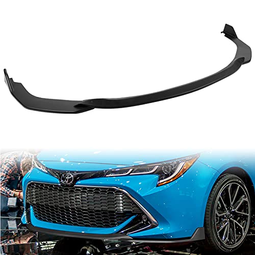 Q1-TECH, Front Bumper Lip fit for Compatible with 2019-2022 Toyota Corolla Hatchback/5-Door, Front Bumper Lip Spoiler Air Chin Body Kit Splitter ABS, 2020 2021, TS-Style (Matt Black)