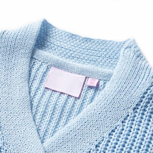 Cardigan bleu enfant 100 % coton de qualité supérieure taille 128