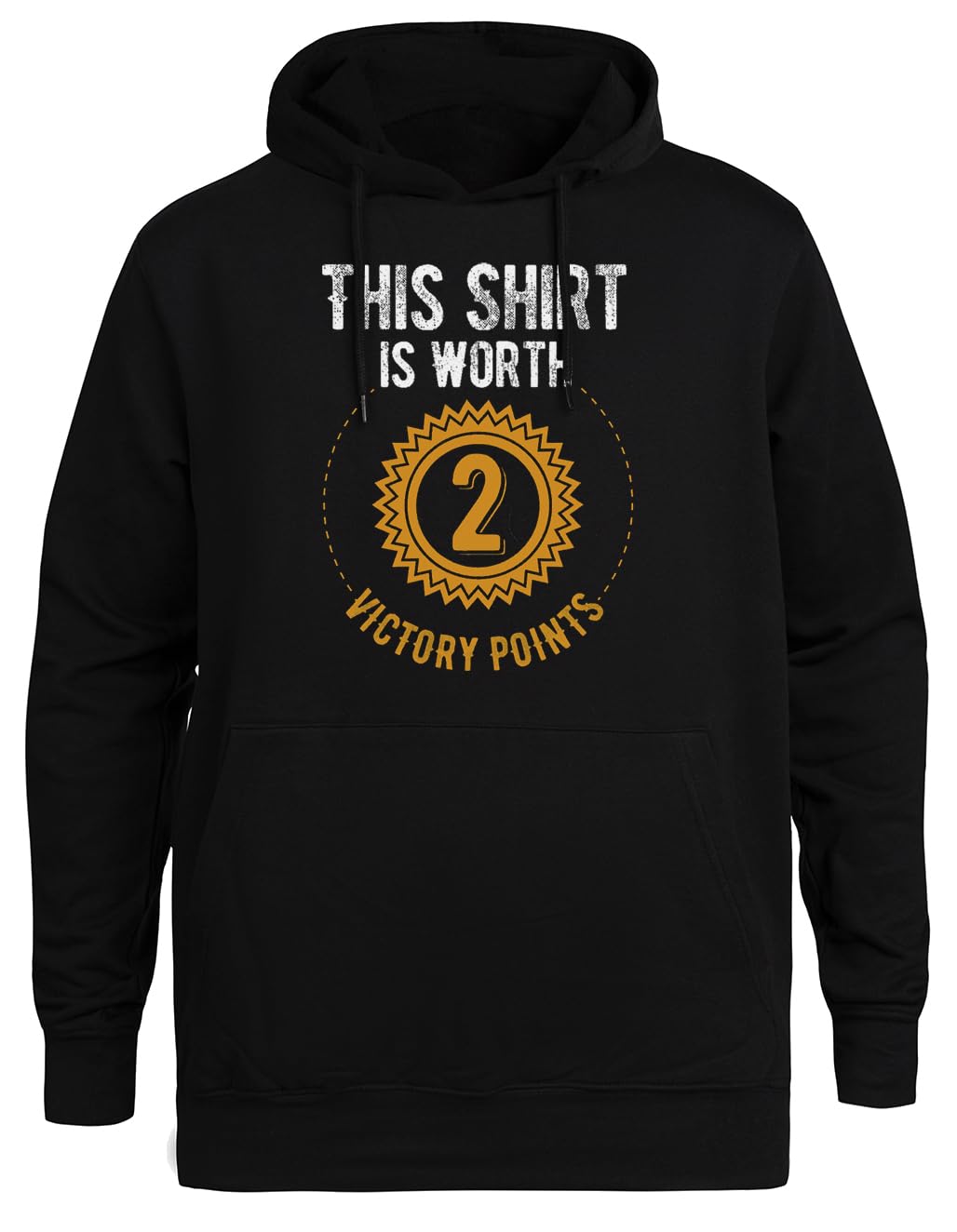 Ta Koszulka Jest Warta 2 Punkty Zwycięstwa Unisex Czarna Bluza Ekologiczna z Kapturem Unisex Black Hoodie Eco-Friendly Hooded Jacket