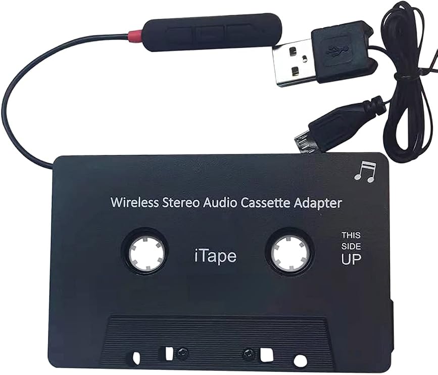 Cassette Adapter Car Bluetooth Work While Charging Bluetooth +EDR Stereo Audio Receiver Adapter for Car cassette tapes…