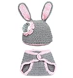 Lanue Unisex Newborn Baby Rabbit Knit Corchet Clothes Outfits Costume Photo Prop