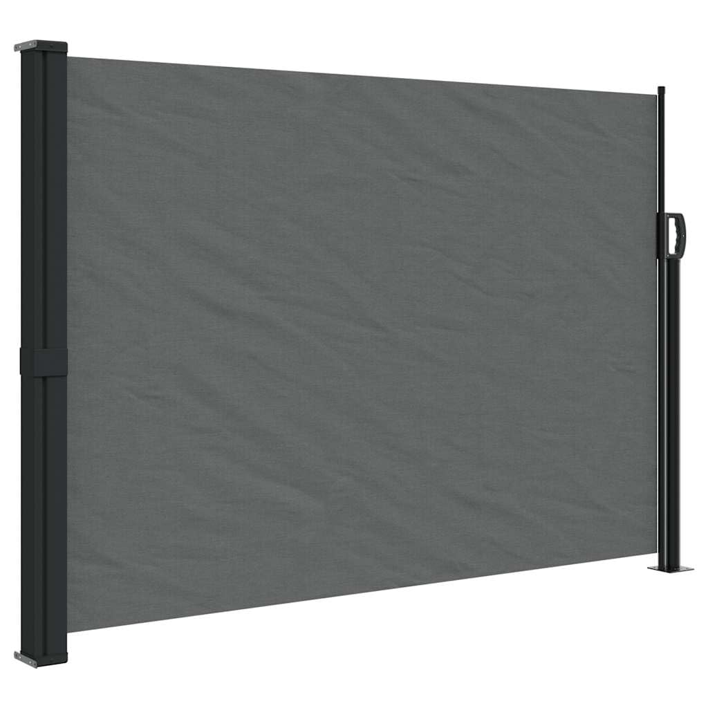 vidaXL Retractable Side Awning Sun Shade Privacy Screen Anthracite - 100% Polyester, UV/Water, 55.1"x118.1"