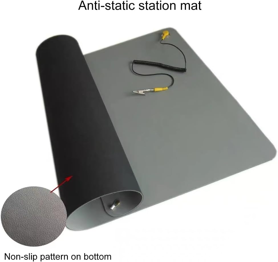 Antistatic Mat with Earth Wire for Phone Computer Repair, Sensitive Electronics