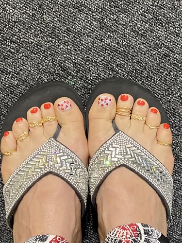 Image of QWALIT Toe Rings for Women Gold Toe Ring Gold Ankets for Women Silver Toe Ring Stainless Steel Waterproof Trendy Anklet no Tarnish